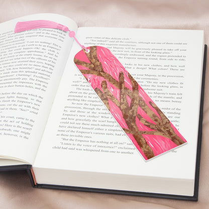 bookmarks with tassels pink