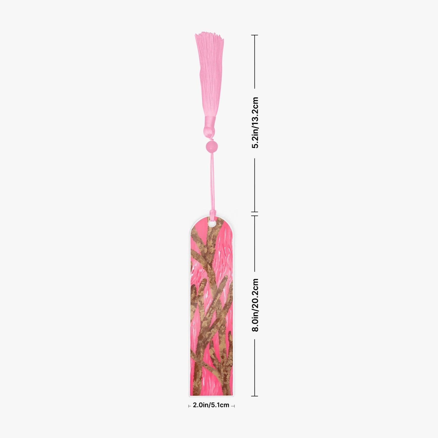 bookmarks with tassels pink