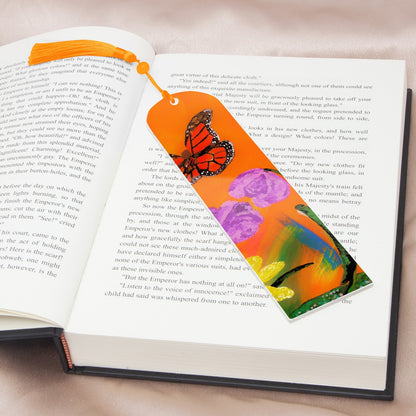 bookmarks with tassels yellow