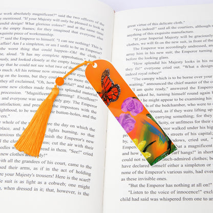 bookmarks with tassels yellow