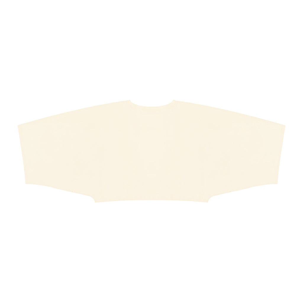 flat lay of round neck dolman sleeve batwing t-shirt
