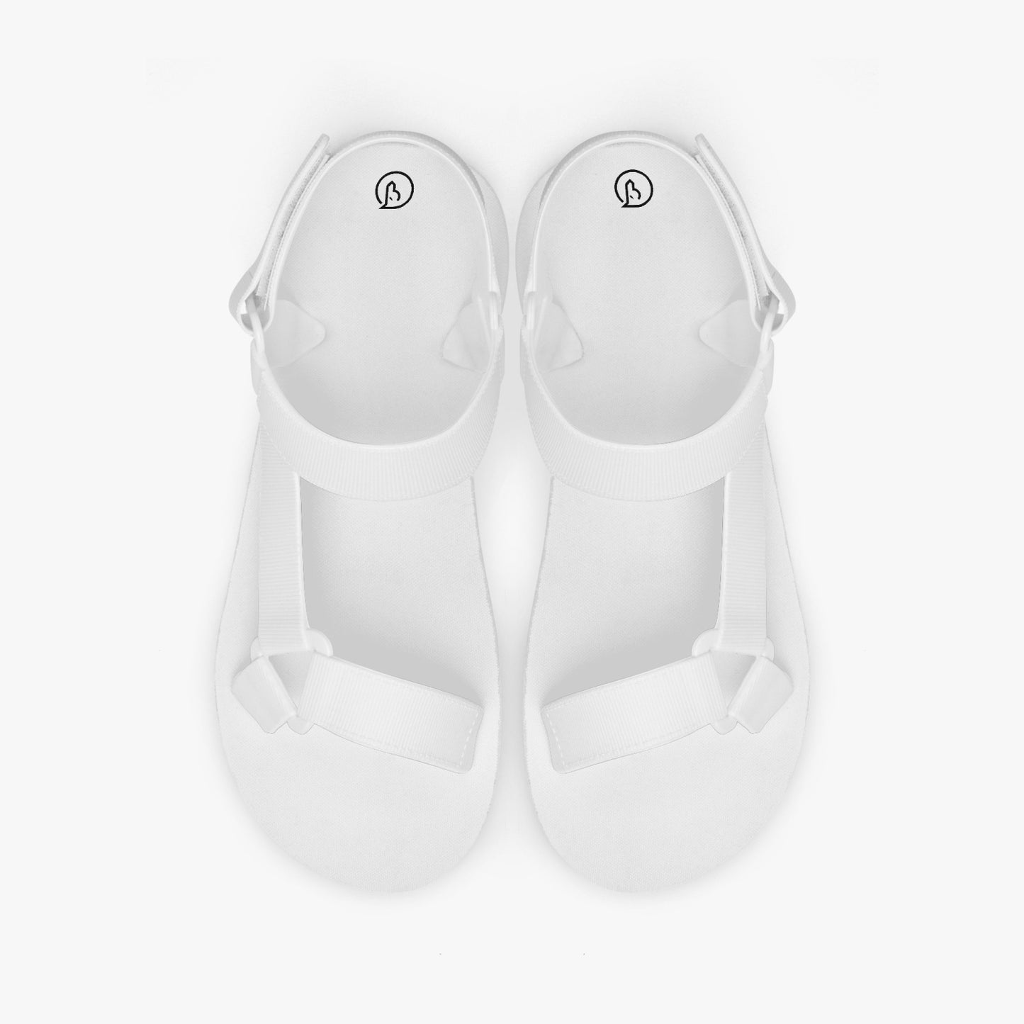 Humble Sportswear, women's white slingback sandals with velcro adjustable straps