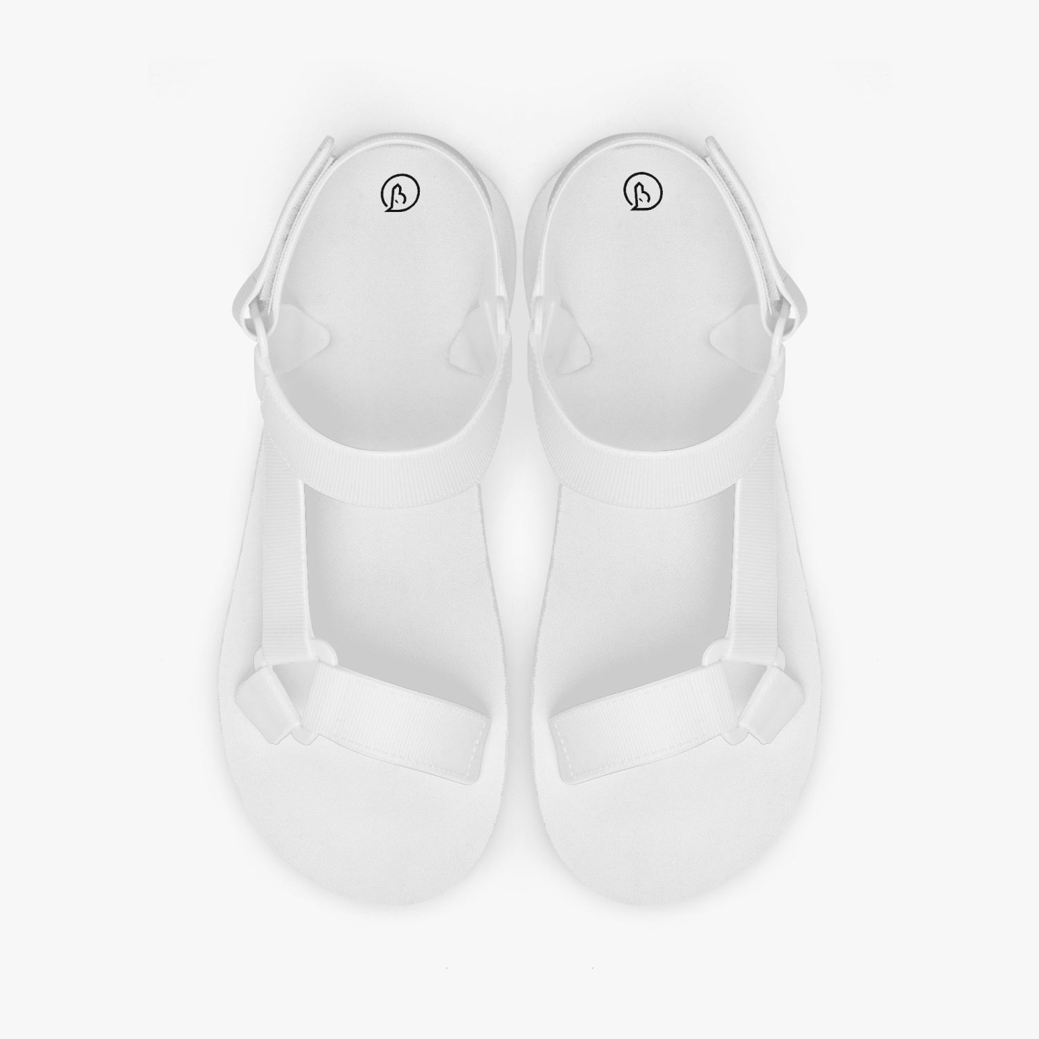 Humble Sportswear, women's white slingback sandals with velcro adjustable straps