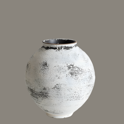 white wabi sabi ceramic table top vase 