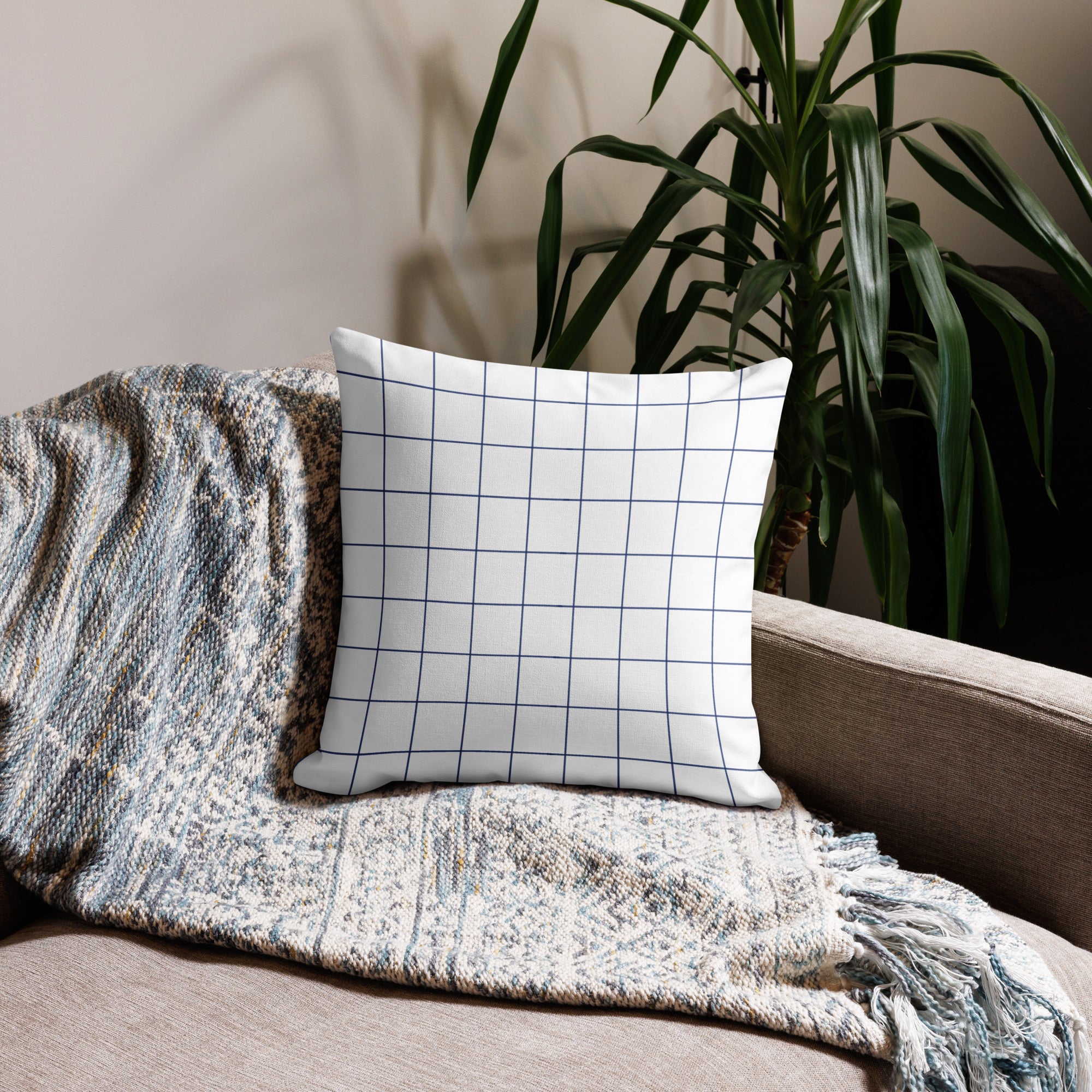 Checkered Premium Throw Pillow - Mirfia