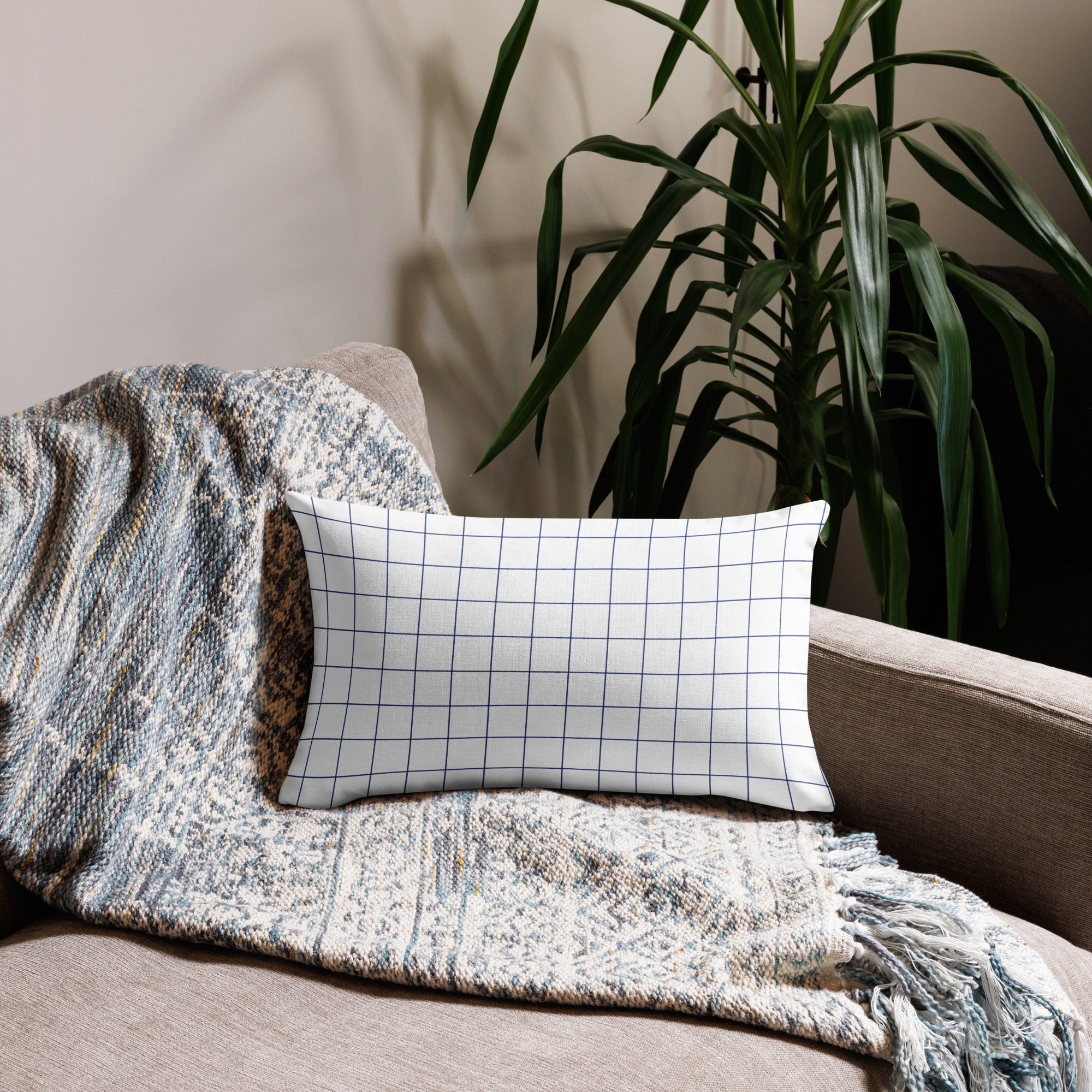 Checkered Premium Throw Pillow - Mirfia