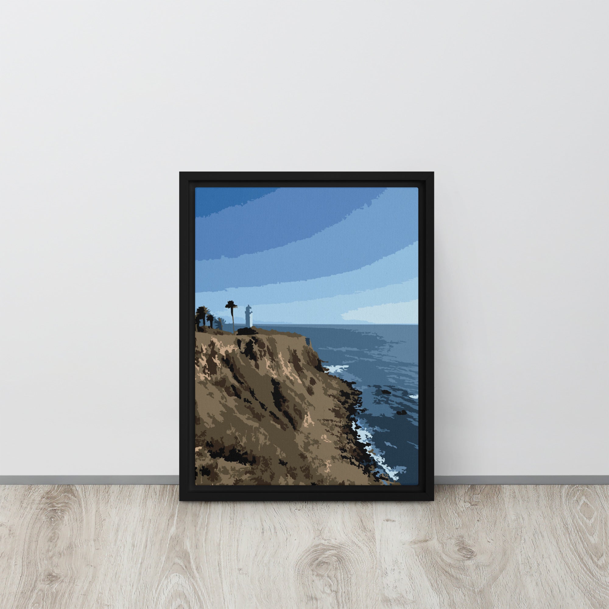 framed seascape canvas artwork 