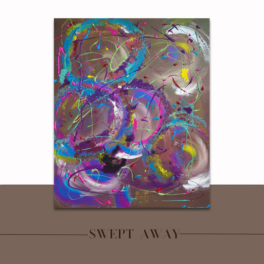 large abstract splatter painting 