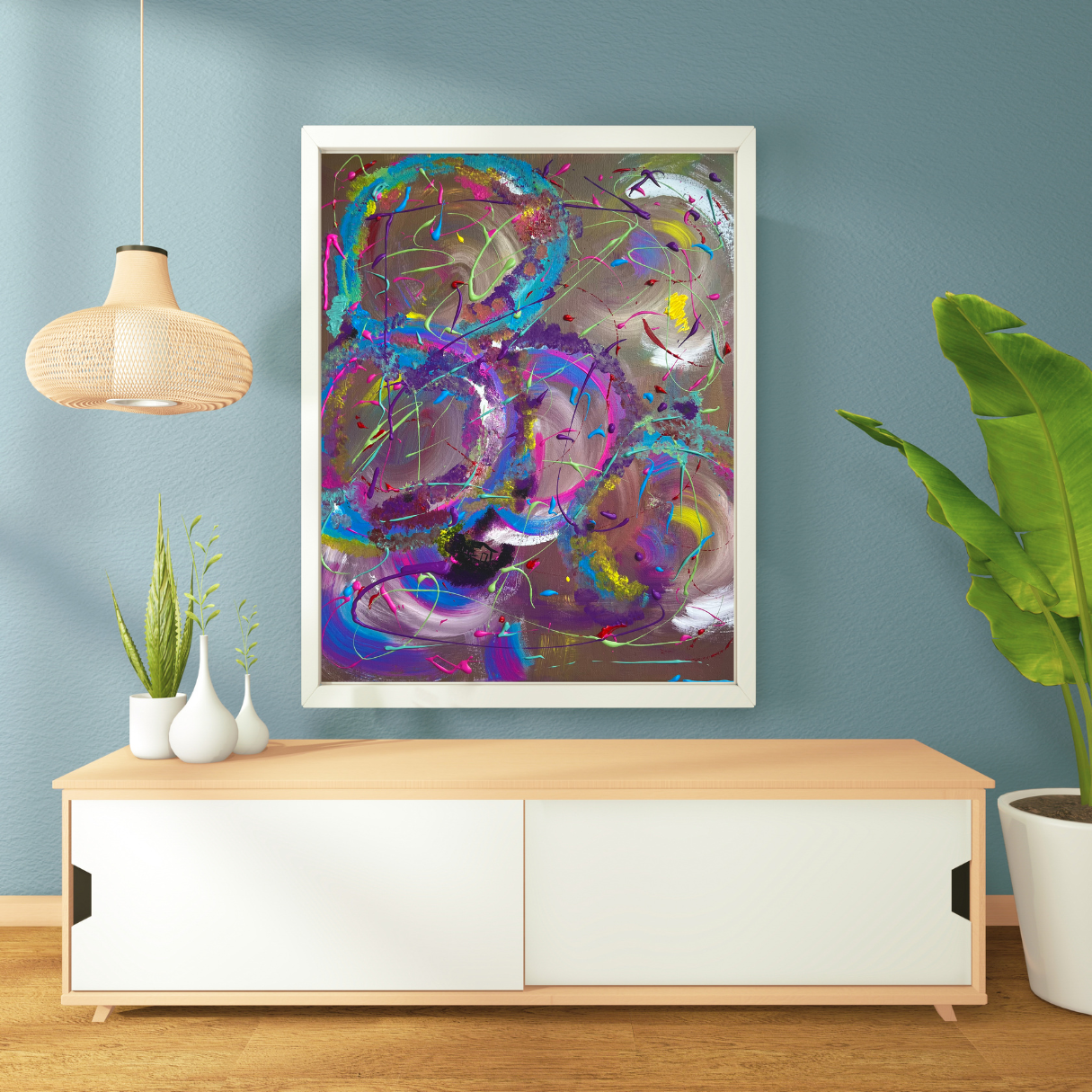 modern fine art splatter wall art 