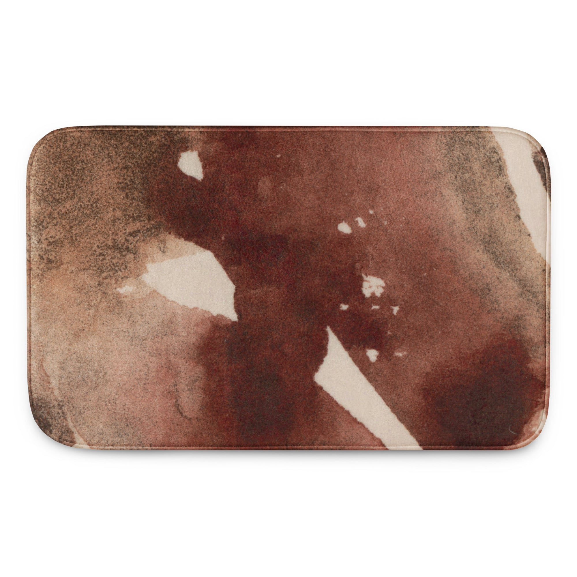 Contemporary Brown Memory Foam Bath Mat 