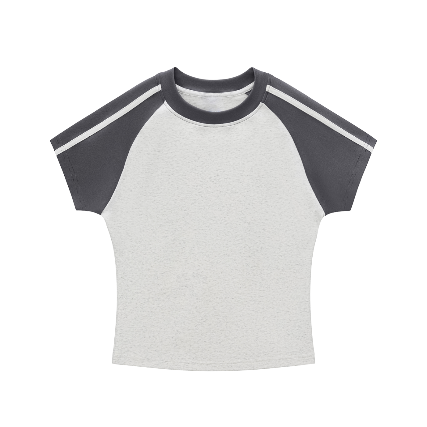 casual short sleeve cotton blend contrast stripe t-shirt for women