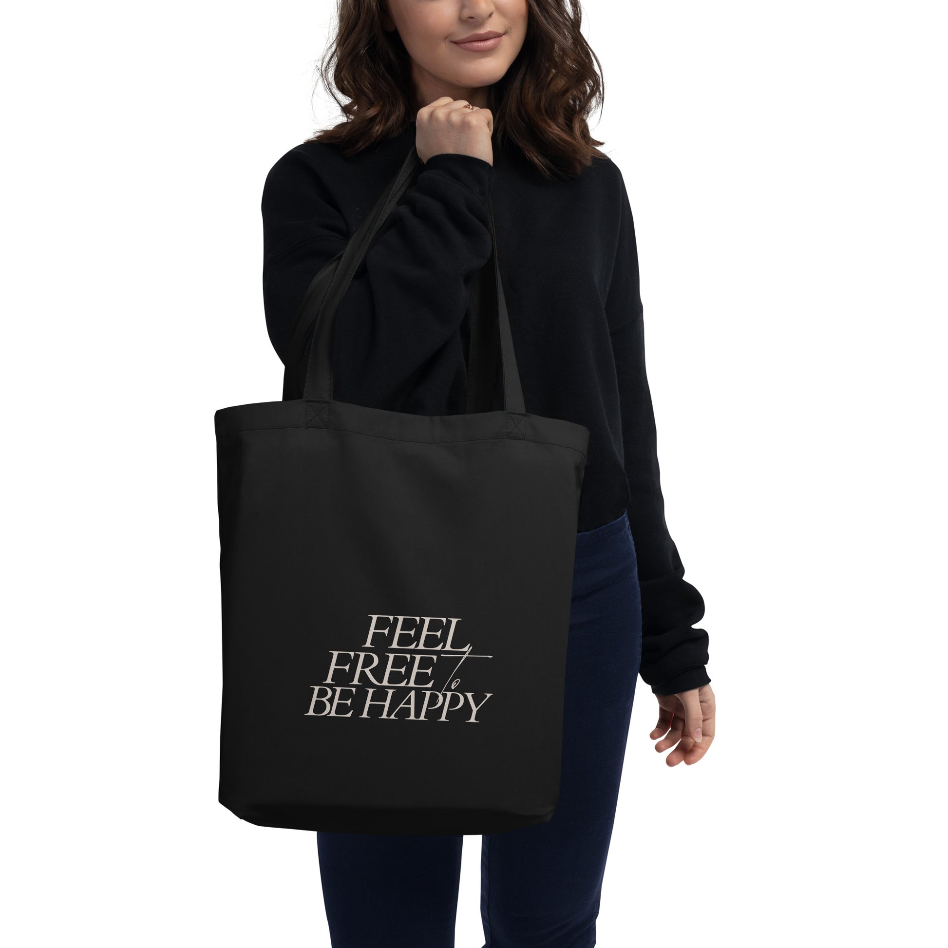 cotton canvas tote bag black 