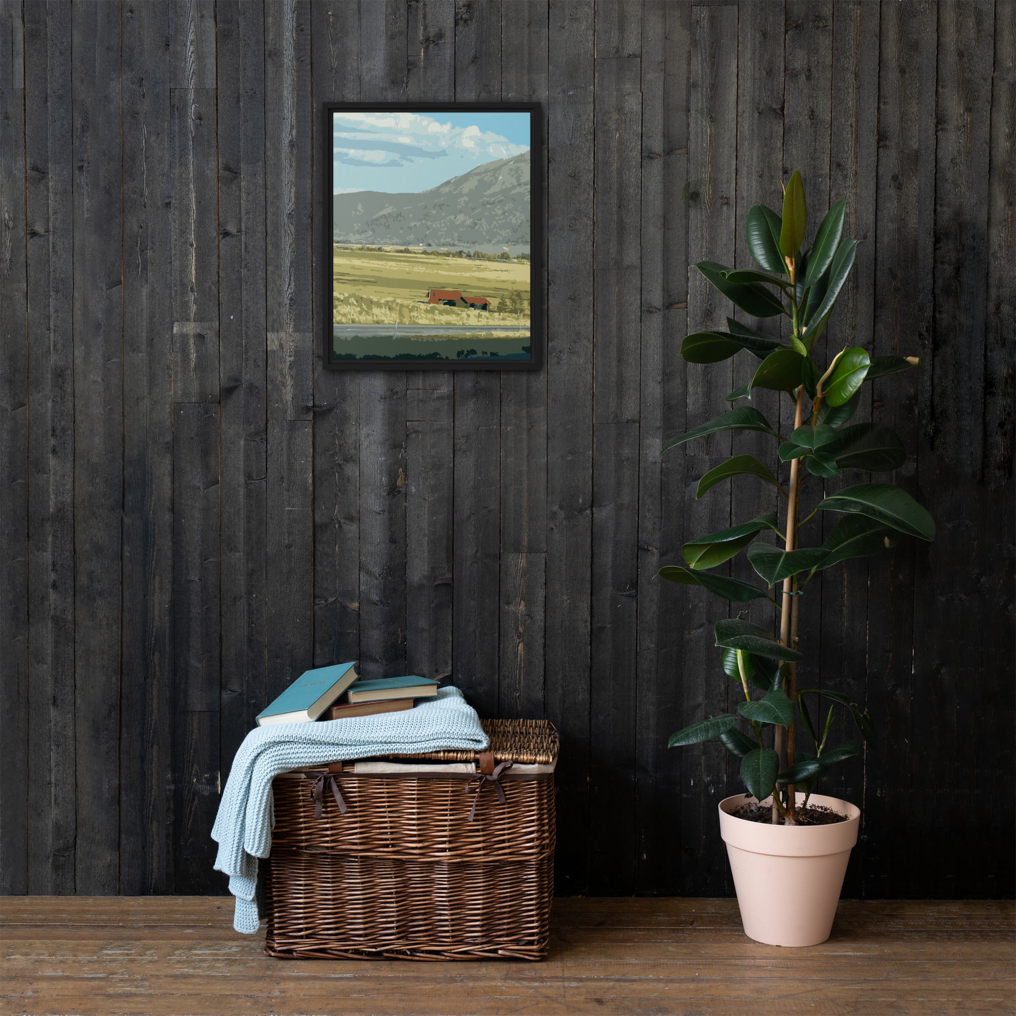 minimalist countryside wall decor
