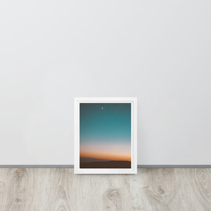 sunset crescent moon canvas print artwork