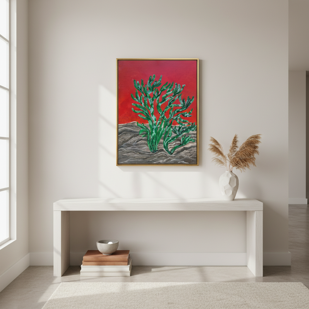 desert inspired abstract artwork for minimalist interiors