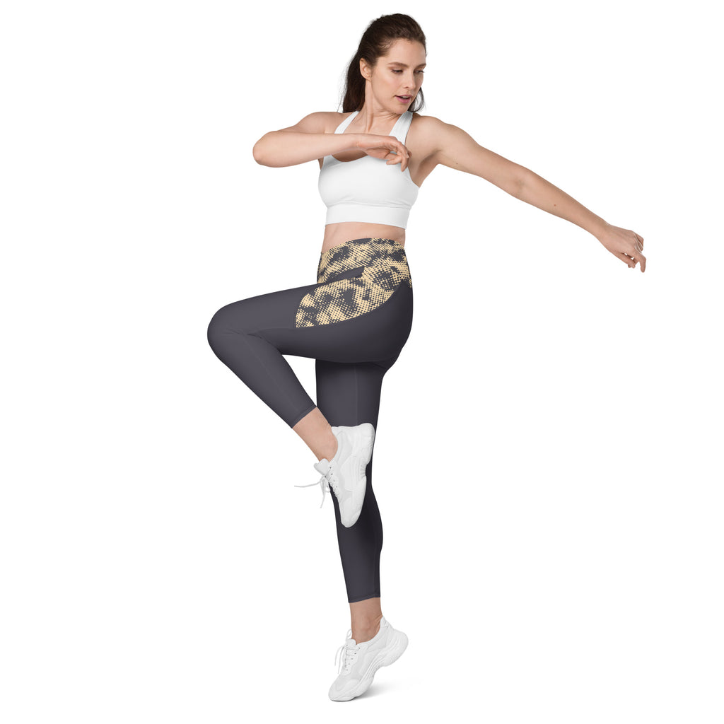 casual activewear grey camo leggings 