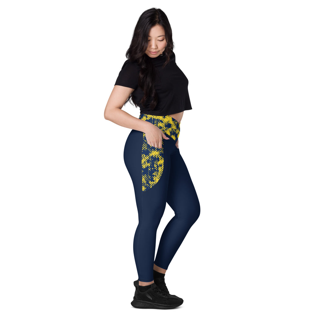 crossover waistband performance leggings