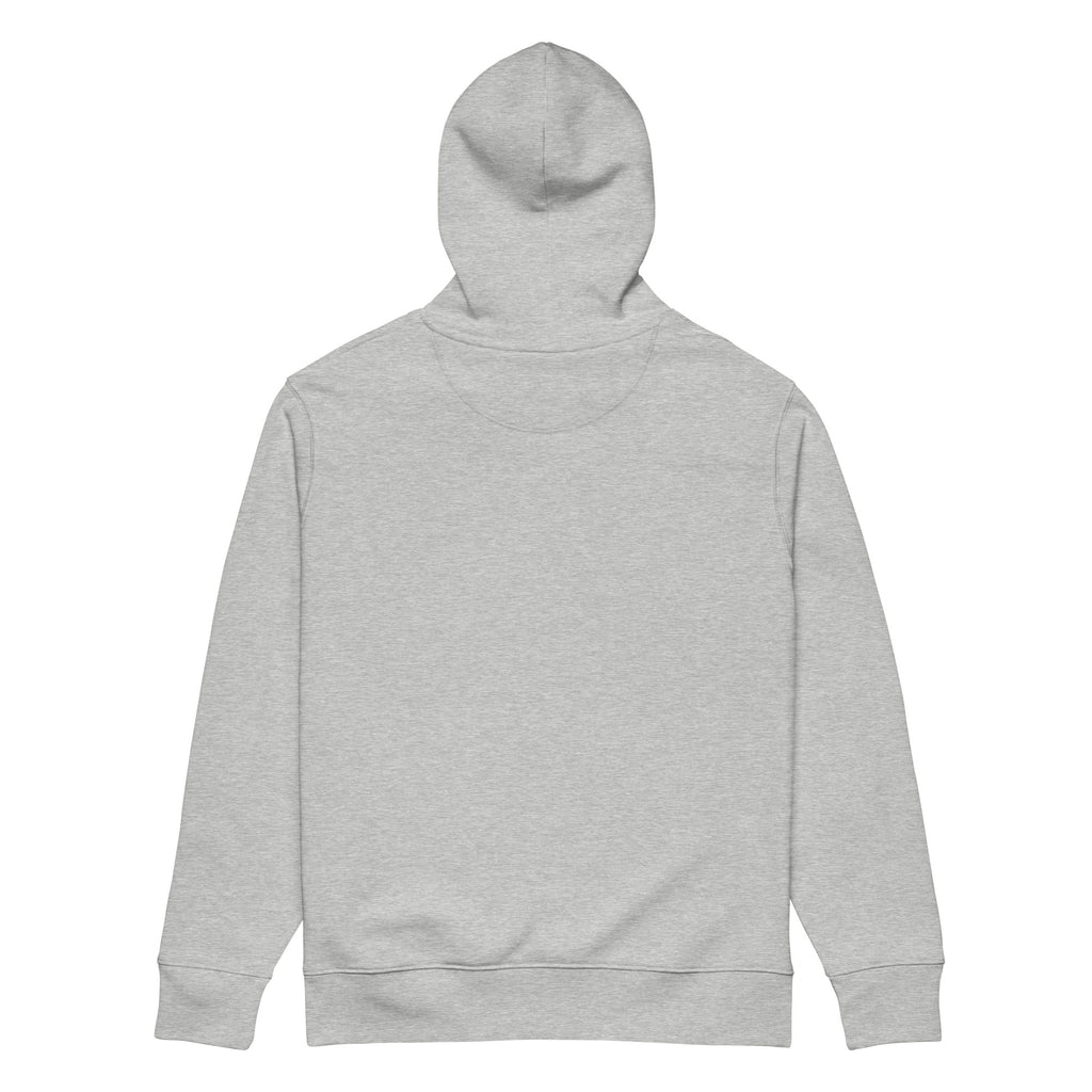 earned calm hoodie laid flat back view 