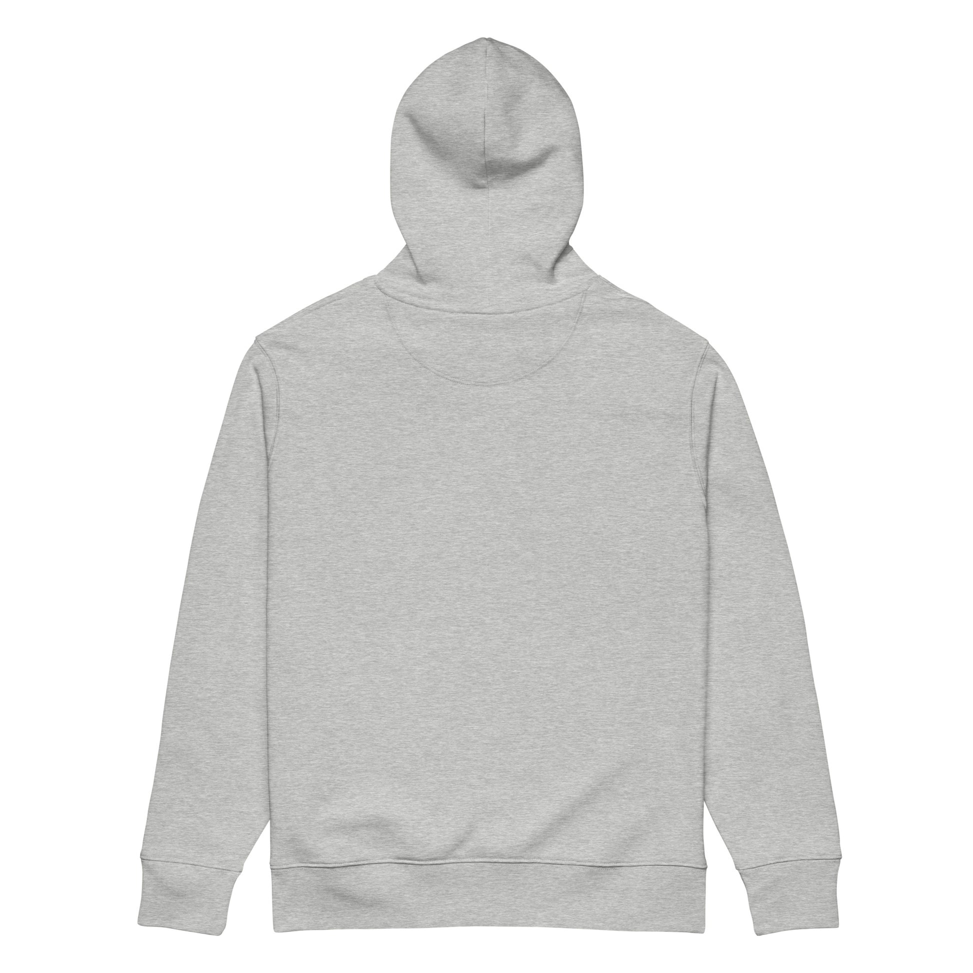 earned calm hoodie laid flat back view 