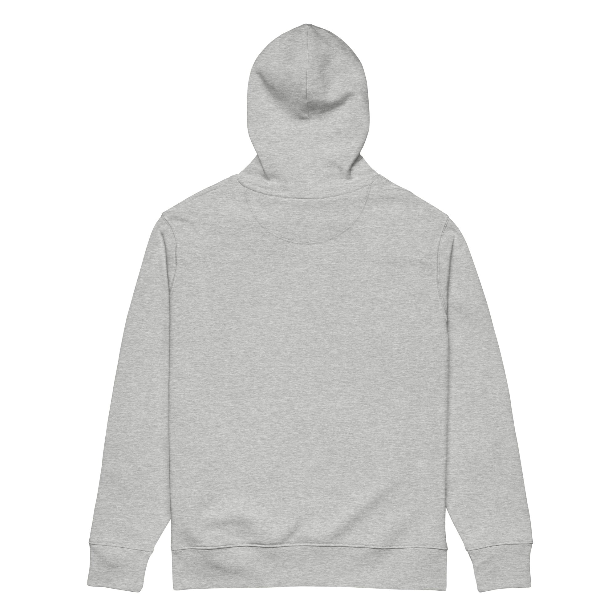 earned calm hoodie laid flat back view 