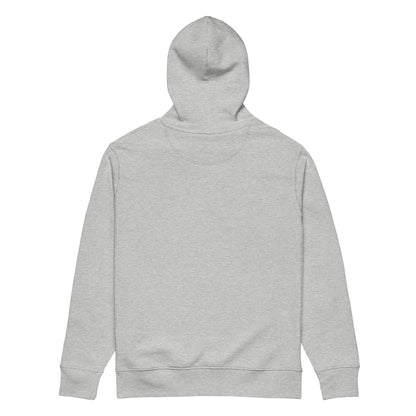 earned calm hoodie laid flat back view 