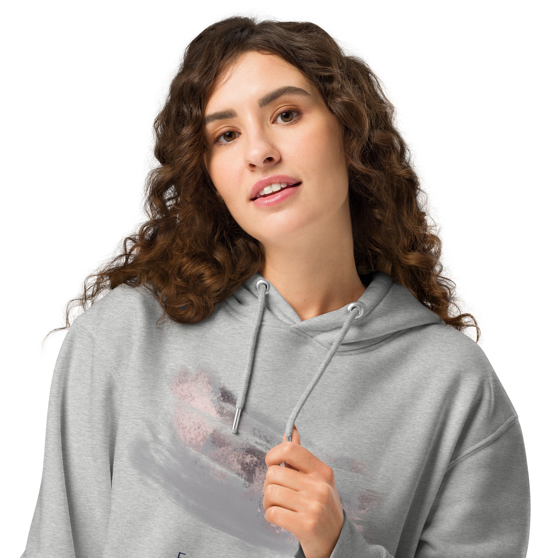 woman wearing earned calm hoodie casual