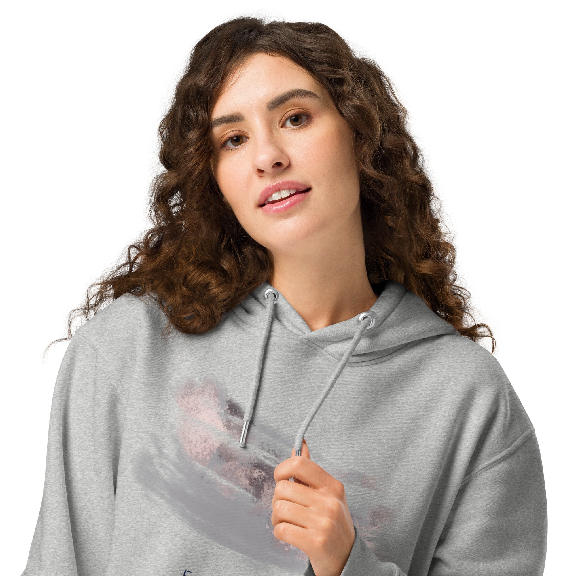 woman wearing earned calm hoodie casual
