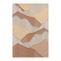 beige brown abstract rug minimal modern living room rug