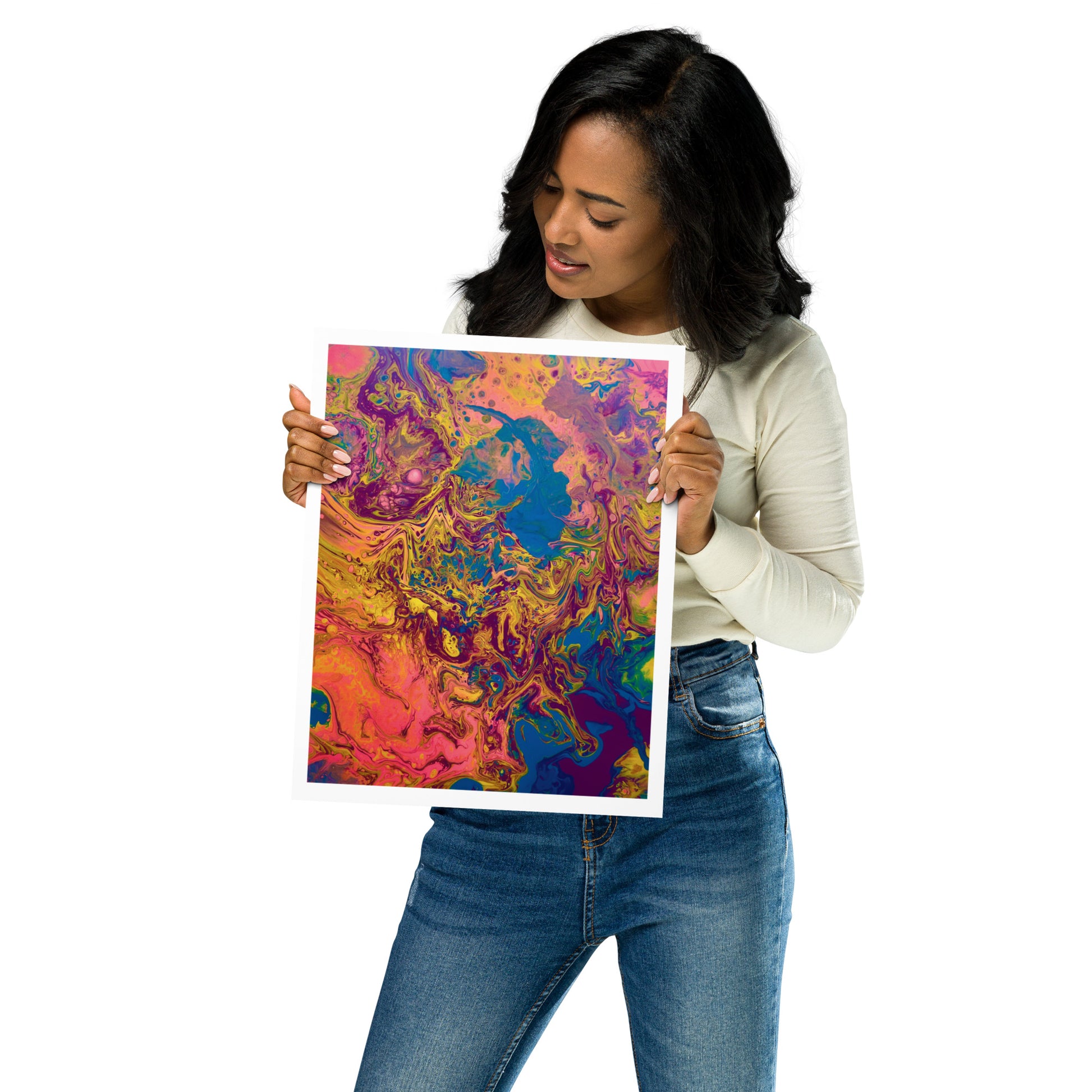 purple abstract art poster