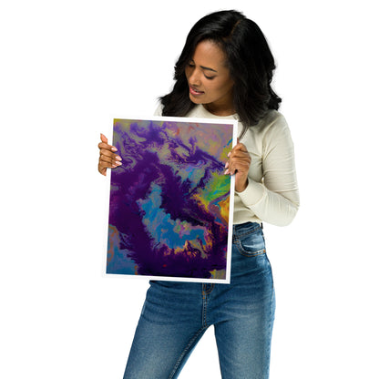 abstract art poster purple 