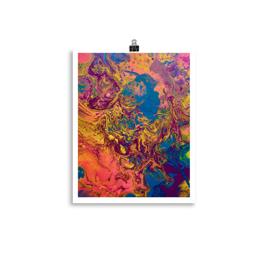 purple abstract art poster