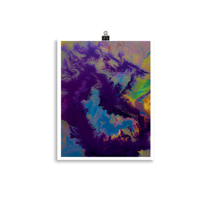 abstract art poster purple 