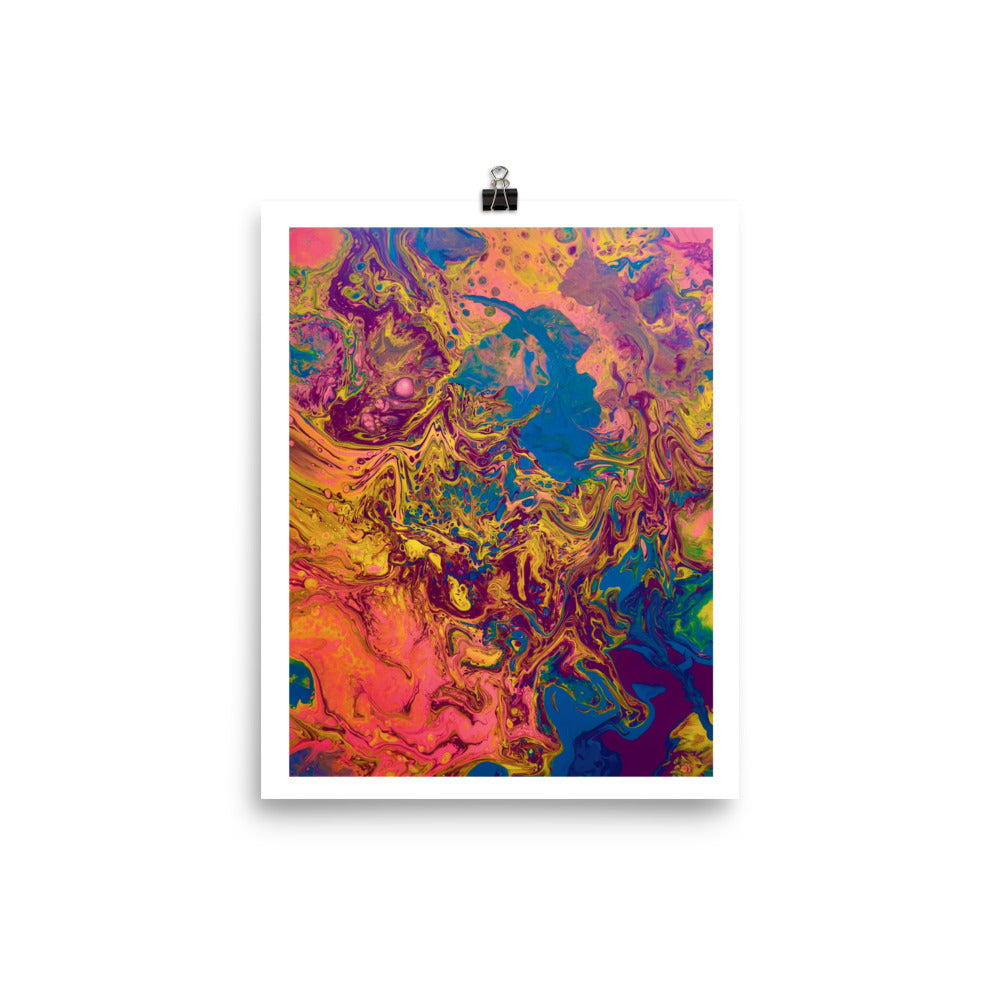 purple abstract art poster