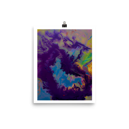 abstract art poster purple 