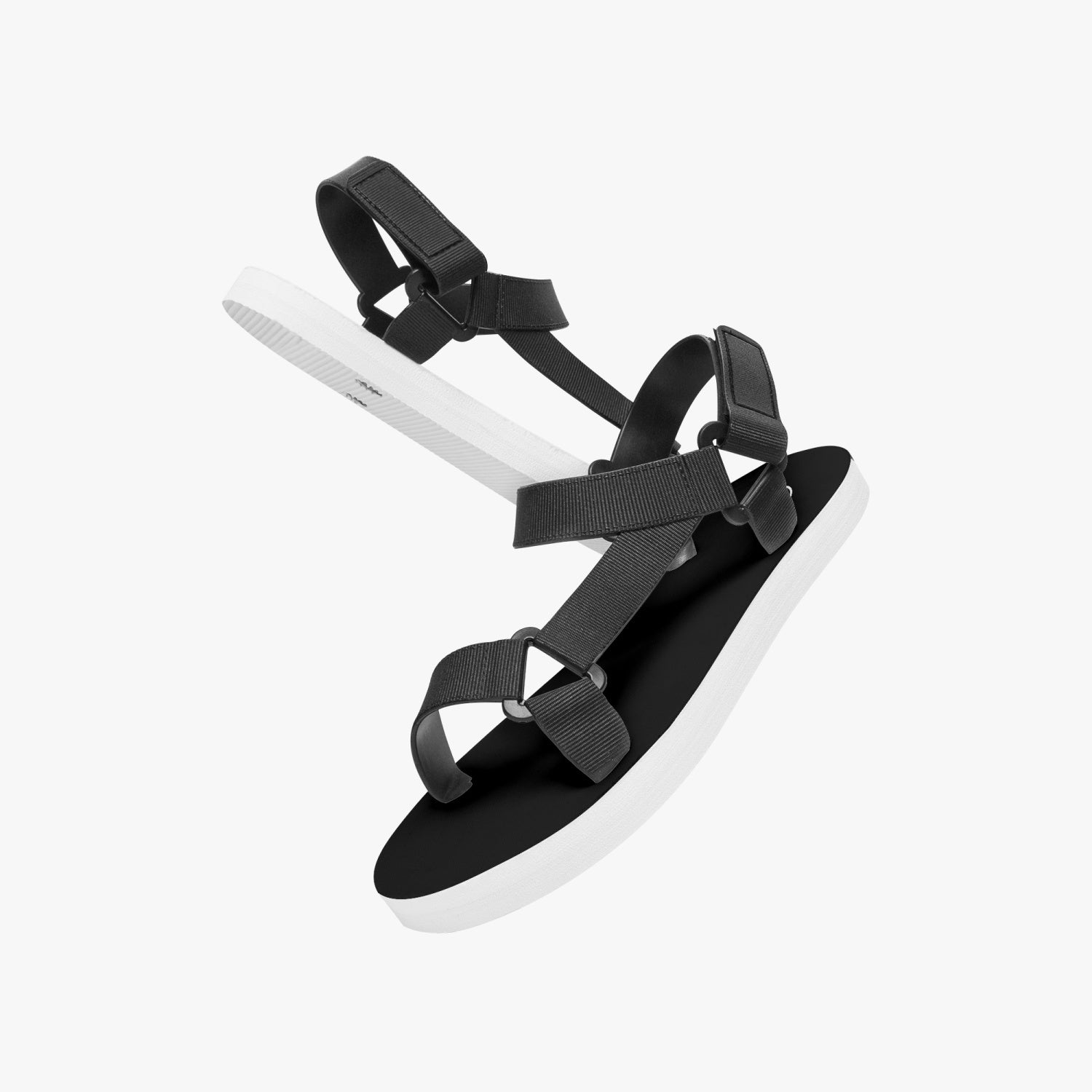 Humble Sportswear, women's black strappy slingback sandals 