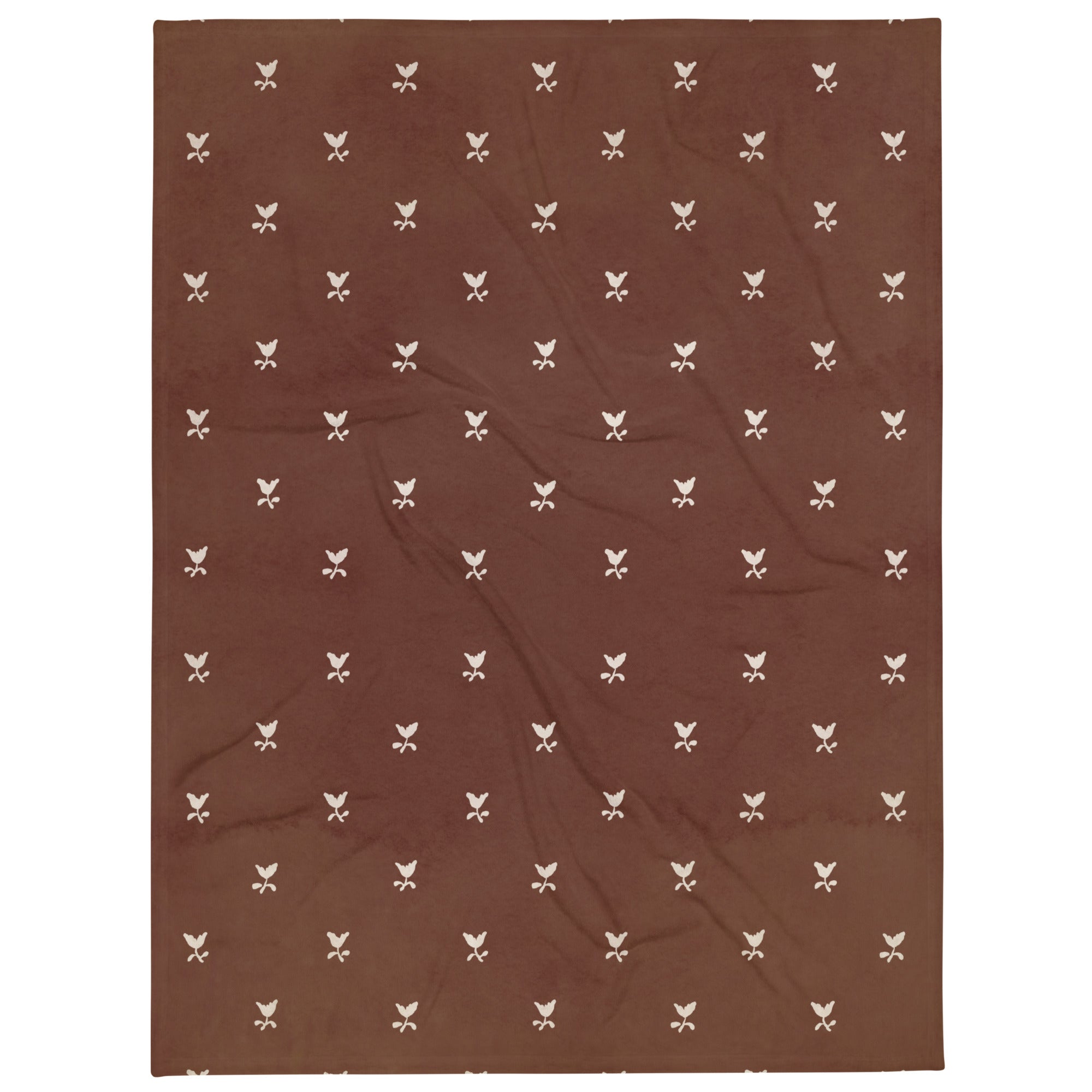 neutral floral throw blanket 