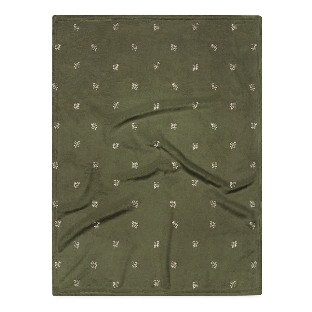 earthy green home decor blanket