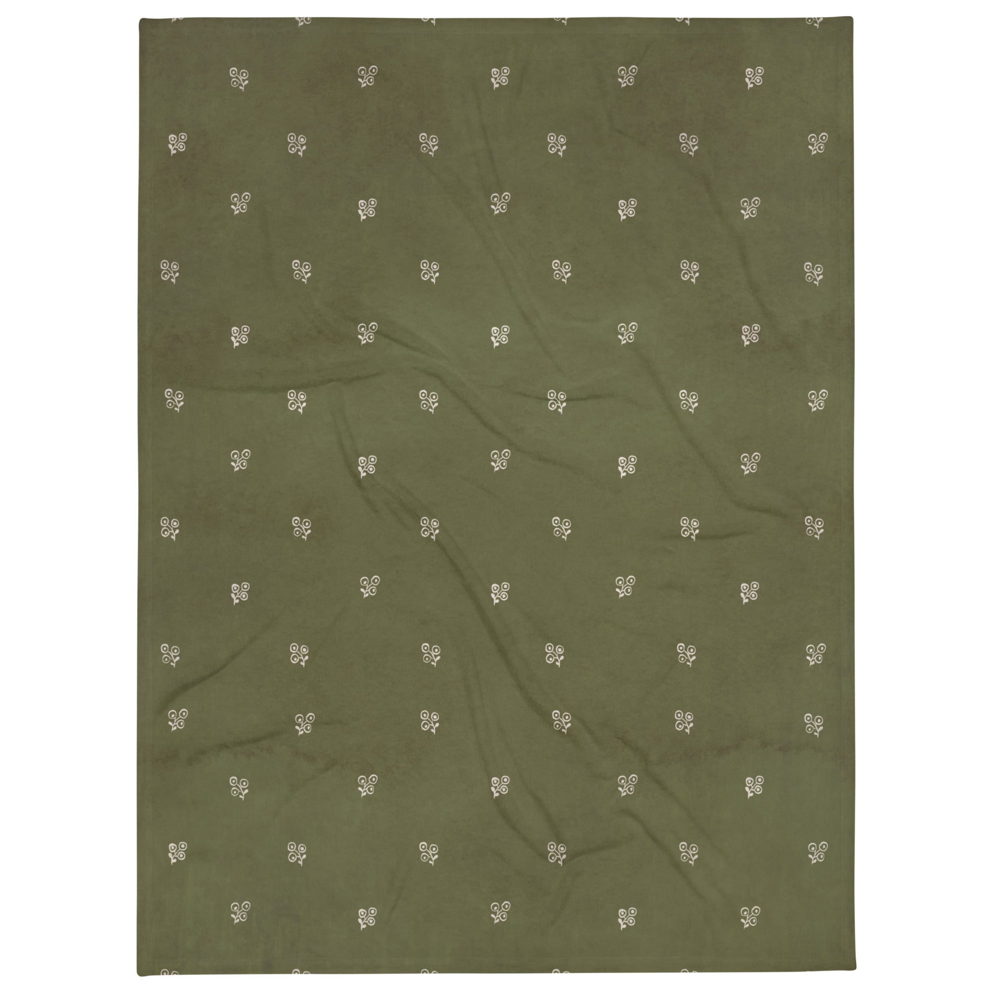 muted green couch blanket