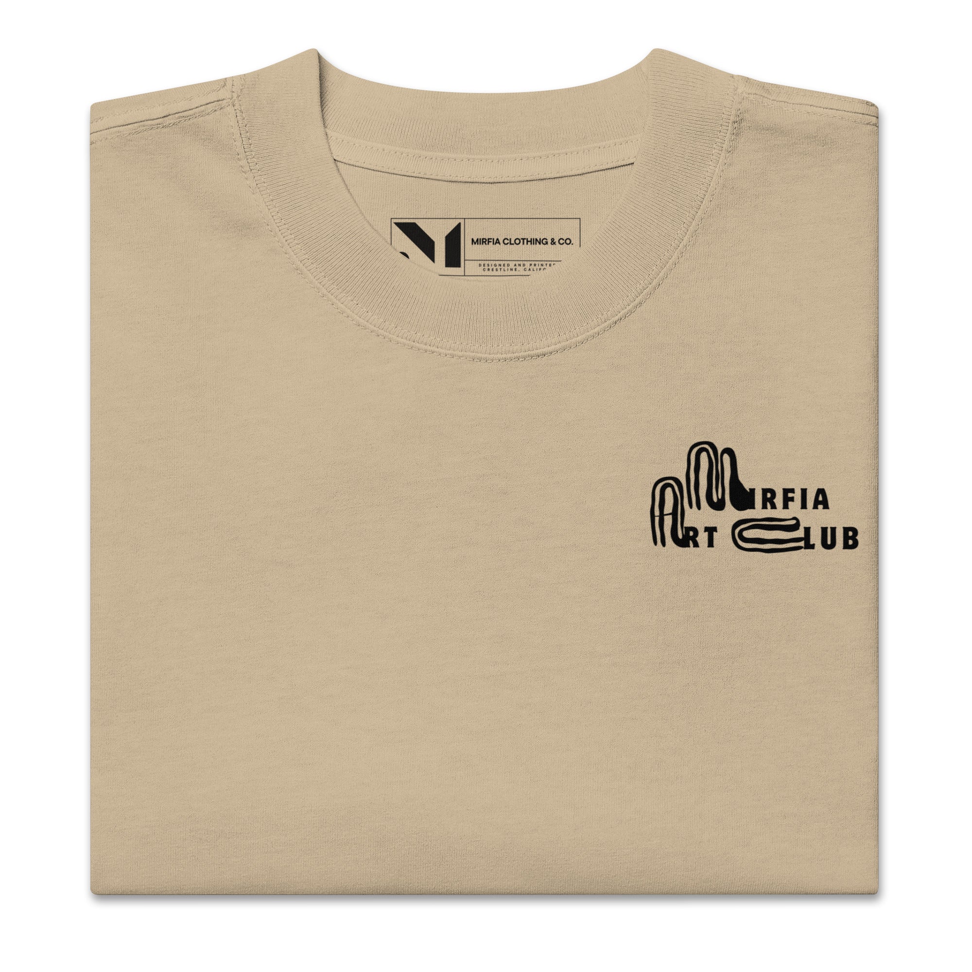 folded view of unisex streetwear neutral tone 