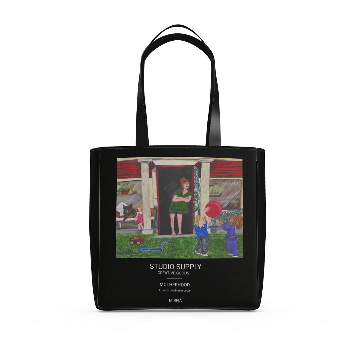 Faux Leather Shopper Tote Bag