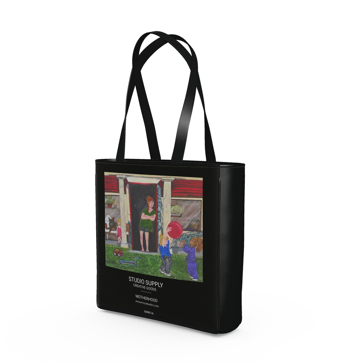 Faux Leather Shopper Tote Bag