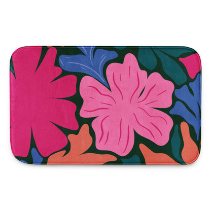 Floral Abstract Memory Foam Bath Mat