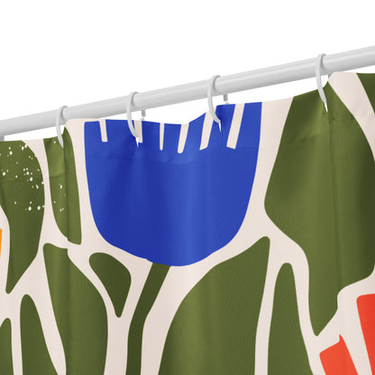 Floral Abstract Daisy Shower Curtain - Mirfia