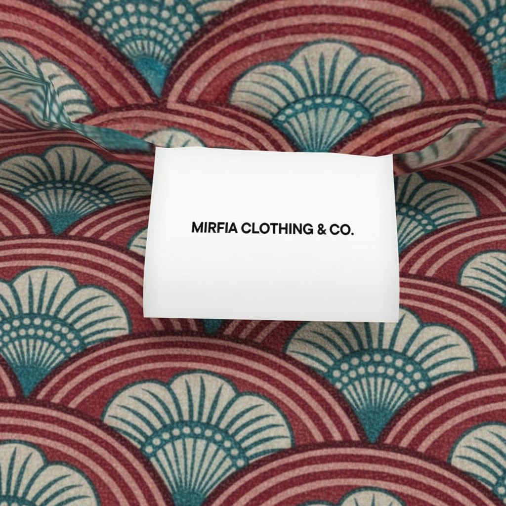 'MIRFIA' label on faux suede floral geometric bolster pillow 