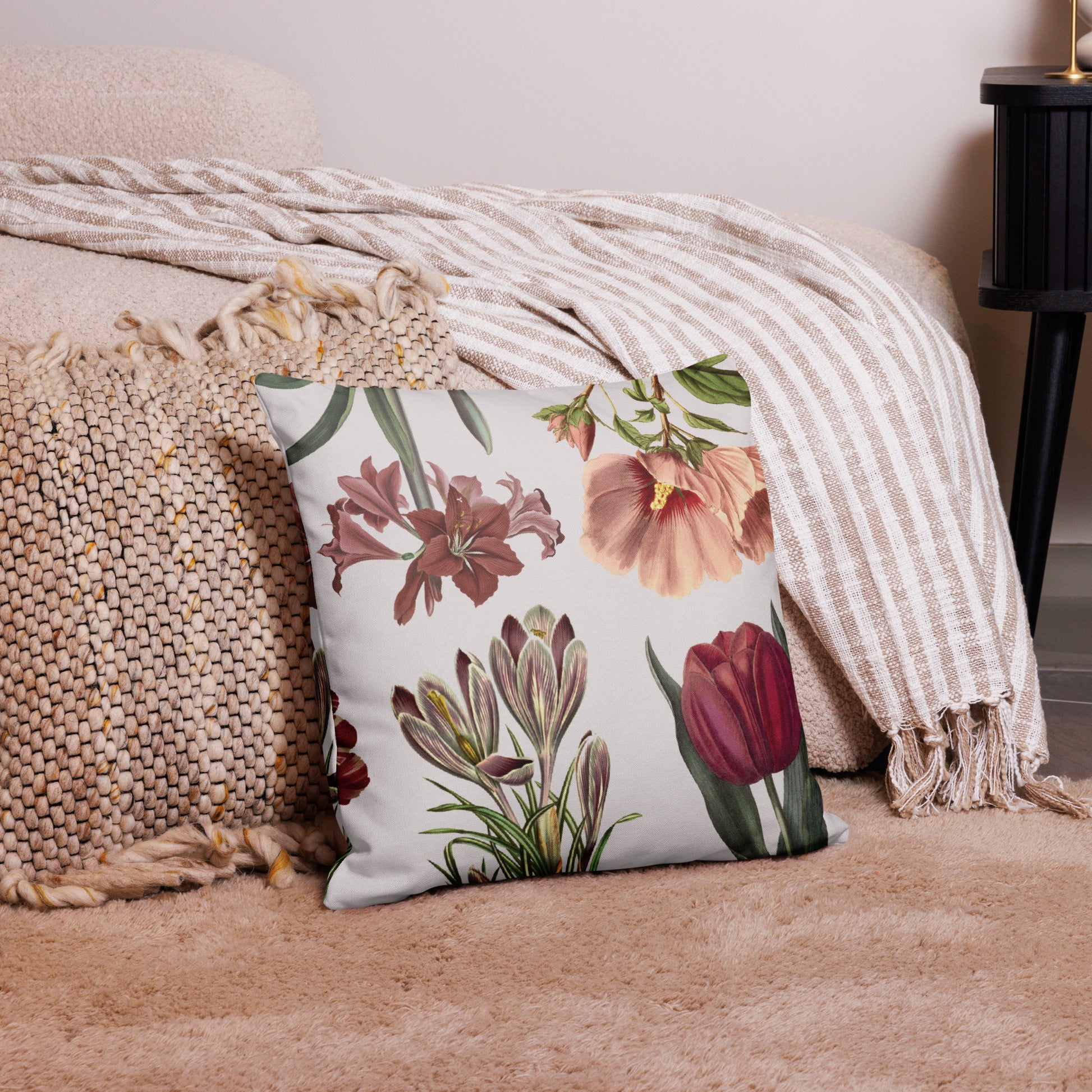 Floral Premium Throw Pillow - Mirfia