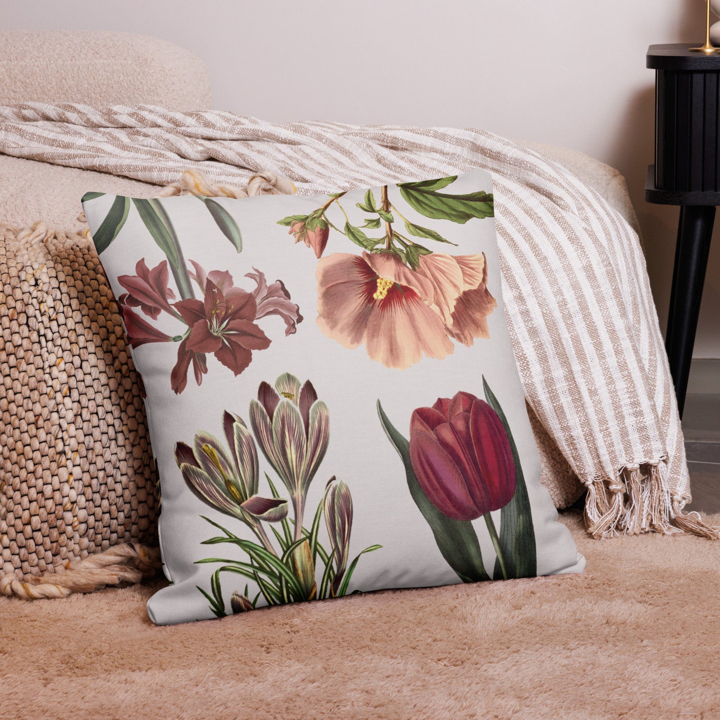 Floral Premium Throw Pillow - Mirfia