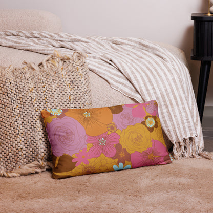Floral Print Throw Pillow - Mirfia