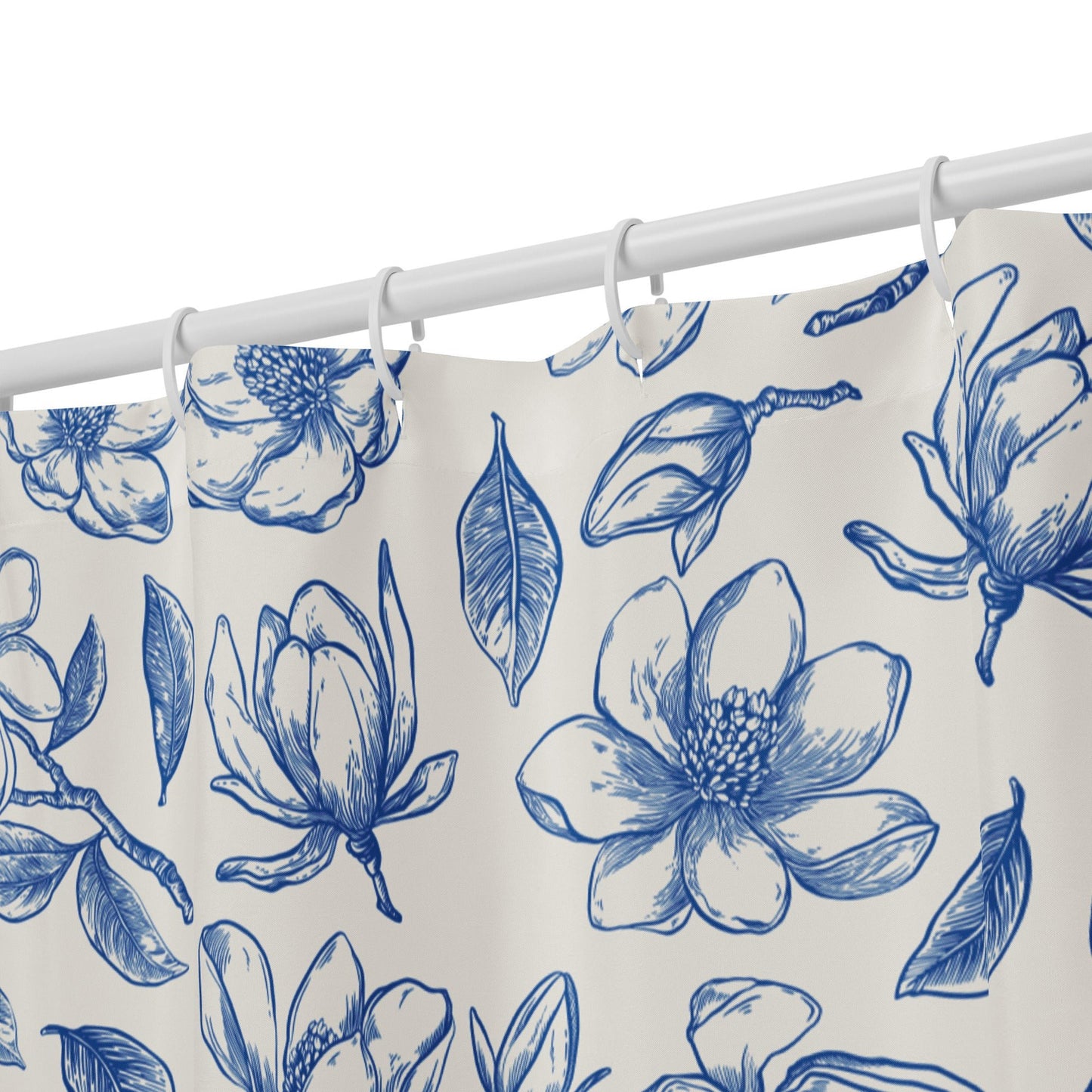 Floral Blue Shower Curtain - Mirfia