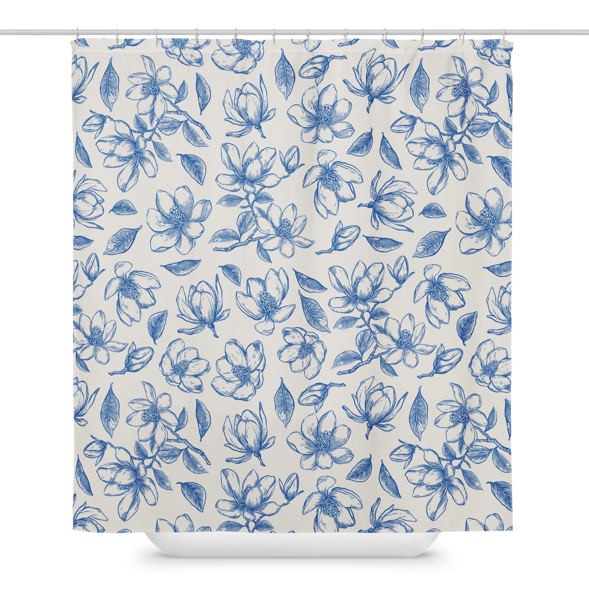 Floral Blue Shower Curtain - Mirfia