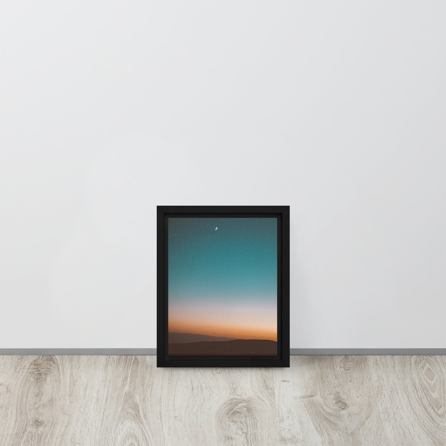 sunset crescent moon canvas print artwork